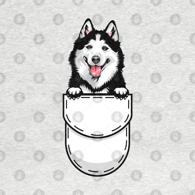 Funny Siberian Husky Pocket Dog by Pet My Dog